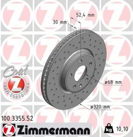 Тормозной диск-ZIMMERMANN-100335552-4