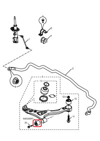 Сайлентблок переднего рычага передний MG 350, MG5 50016097-MG-50016097-2