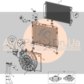 Крепление радиатора верхнее MG3 Cross 30011220-MG-30011220-2