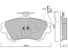 Комплект тормозных колодок, дисковый тормоз-METELLI-2202860-2