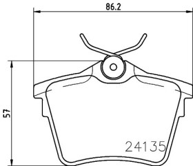 Комплект тормозных колодок, дисковый тормоз-HELLA PAGID-8DB355011501-1