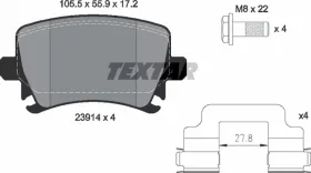 Комплект тормозных колодок, дисковый тормоз TEXTAR 2391402-TEXTAR-2391402-3