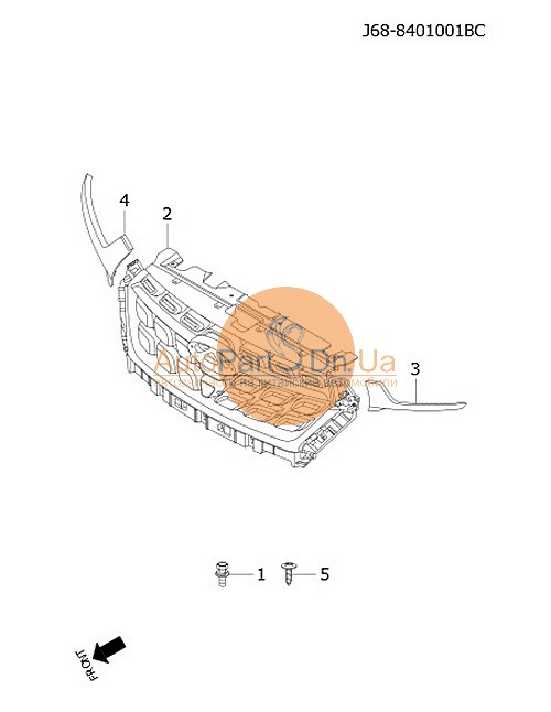 Решітка радіатора Chery J68-8401010BC-CHERY-J688401010BC