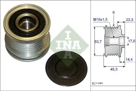 Шкiв генератора-INA-535020410-4