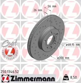 Тормозной диск-ZIMMERMANN-250134652-2