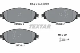 KLOCKI HAMULCOWE VW ARTEON/PASSAT/TIGUAN 14> PRZOD 20MM KPL TEXTAR-TEXTAR-2473806-2