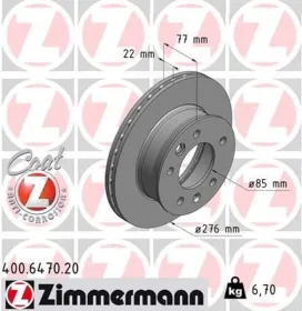 Тормозной диск-ZIMMERMANN-400647020-3