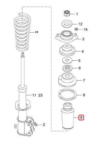 Отбойник-пыльник переднего амортизатора Chery QQ S11-2901021-CHERY-S112901021-1