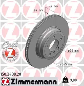 Тормозной диск ZIMMERMANN 150.3438.20-ZIMMERMANN-150343820-7