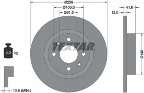 Тормозной диск-TEXTAR-92175103-4