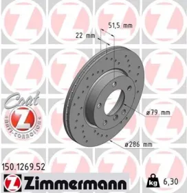 Тормозной диск-ZIMMERMANN-150126952-1