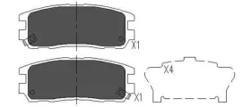 Комплект гальмівних колодок-KAVO PARTS-KBP3502-1