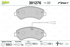 Комплект тормозных колодок-VALEO-301276-2