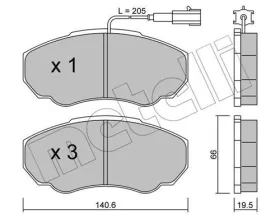 Комплект тормозных колодок, дисковый тормоз-METELLI-2203250-4