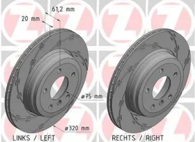 TARCZA HAMULC. BMW 5 E60  03-10 TYЈ WEN.-ZIMMERMANN-150340553-3