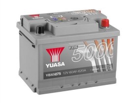 Батарея аккумуляторная Yuasa YBX5000 Silver High Performance SMF 12В 60Ач 620A(EN) R+-YUASA-YBX5075