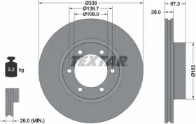 Тормозной диск-TEXTAR-92137303-4