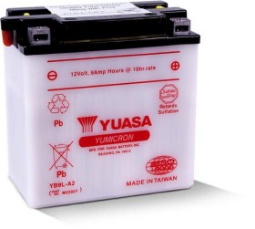 Батарея аккумуляторная Yuasa 12В 9Ач 100A(EN) R+-YUASA-YB9LA2