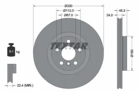 Тормозной диск-TEXTAR-92274403-5