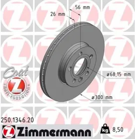 Тормозной диск-ZIMMERMANN-250134620-4