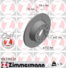 Тормозной диск-ZIMMERMANN-100338120-2