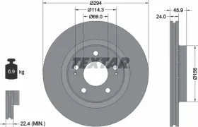 Тормозной диск-TEXTAR-92135203-4