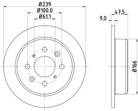 Тормозной диск-HELLA PAGID-8DD355104951-1