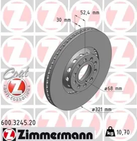 Тормозной диск-ZIMMERMANN-600324520-5