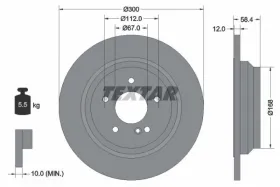 Тормозной диск-TEXTAR-92176503-2