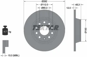 Тормозной диск-TEXTAR-92140803-5