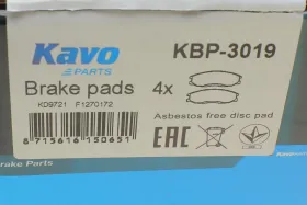 Комплект тормозных колодок, дисковый тормоз-KAVO PARTS-KBP3019-4