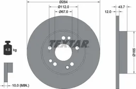 Тормозной диск-TEXTAR-92031803-5