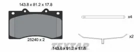 Комплект тормозных колодок, дисковый тормоз-TEXTAR-2524001-11