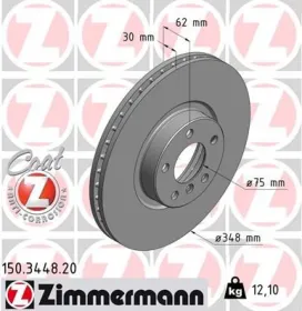 Тормозной диск-ZIMMERMANN-150344820-6