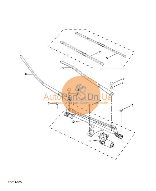 10141492 MG Важіль склоочисника правий MG 10141492