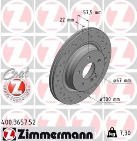 Тормозной диск-ZIMMERMANN-400365752-1