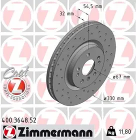 Тормозной диск-ZIMMERMANN-400364852-5