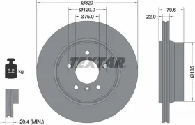 Тормозной диск-TEXTAR-92141603-4