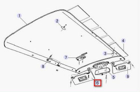 Козырек солнцезащитный левый Great Wall Safe 8204011-F00-0315-GREAT WALL-8204011F000315-1