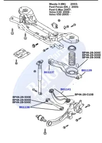 Сайлентблок поперечного важеля під пружину (внутрішній)-BELGUM PARTS-BG1137-2