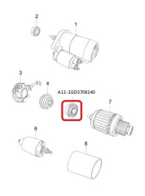 Шестерня редуктора стартера Chery Amulet-CHERY-A111GD3708140-1