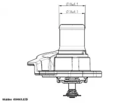 Термостат, охлаждающая жидкость-WAHLER-41093782D-7