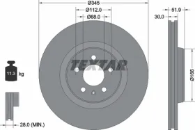 Тормозной диск-TEXTAR-92229205-5