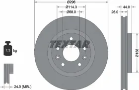 Тормозной диск-TEXTAR-92274203-4