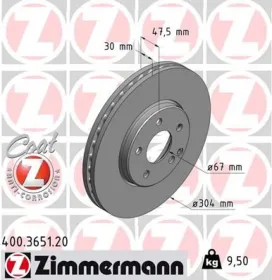 Тормозной диск-ZIMMERMANN-400365120-3