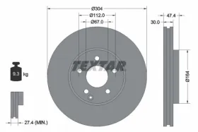 Тормозной диск-TEXTAR-92152105-4