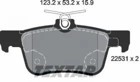 Комплект тормозных колодок-TEXTAR-2253101-1