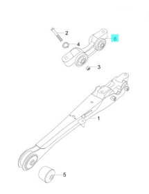 Сайлентблок заднего продольного рычага сдвоенный Chery Jaggi, Kimo S21-3301040-CHERY-S213301040-1