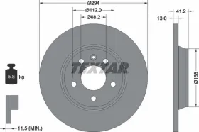 Тормозной диск-TEXTAR-92098103-4