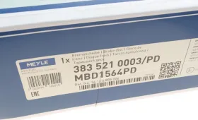 383 521 0003/PD_диск тормозной передний! \  BMW E90 2.0i-2.5xi/E91 1.8i-2.5xi 06>-MEYLE-3835210003PD-2